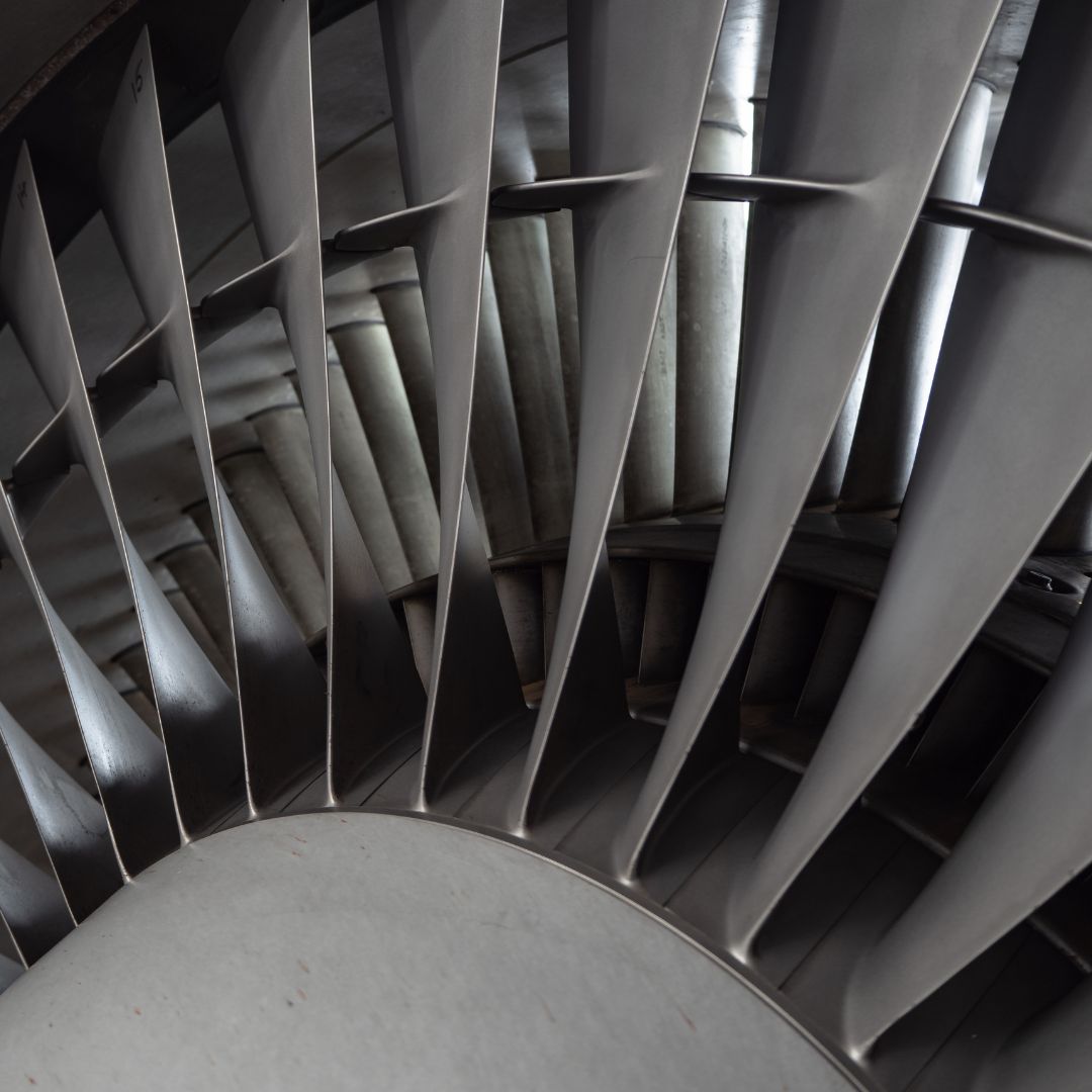 close up of fan blades
